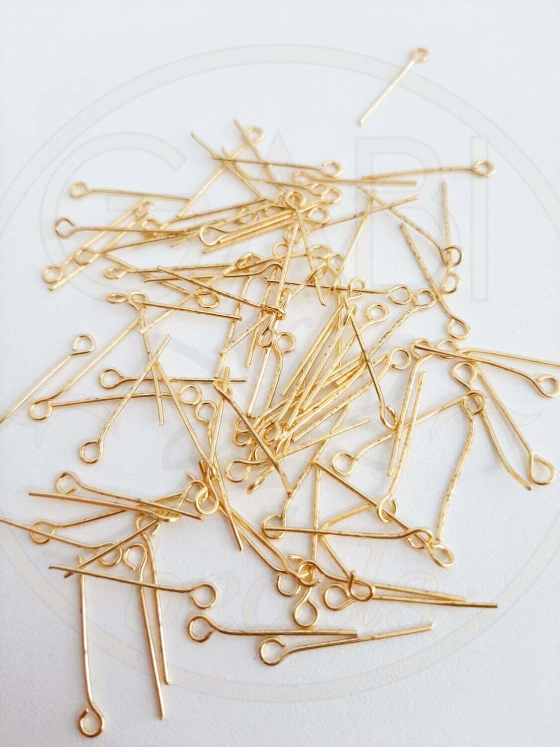 Vinukai su kilpute, aukso spalvos 2cm ilgio, 10g
