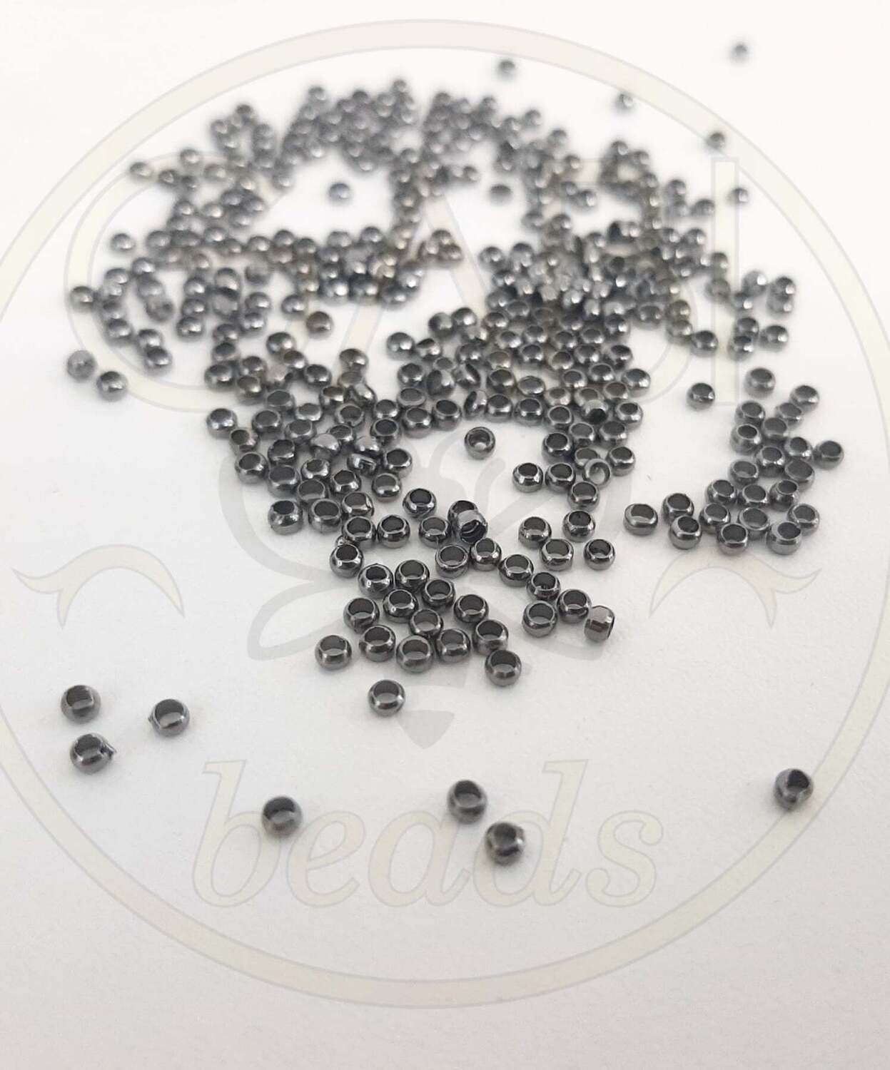 Spaustukai, tamsiai pilkos spalvos, 2mm, 5g