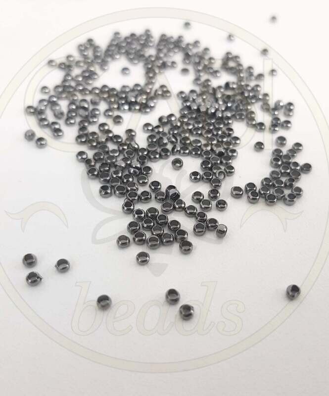 Spaustukai, tamsiai pilkos spalvos, 2mm, 5g