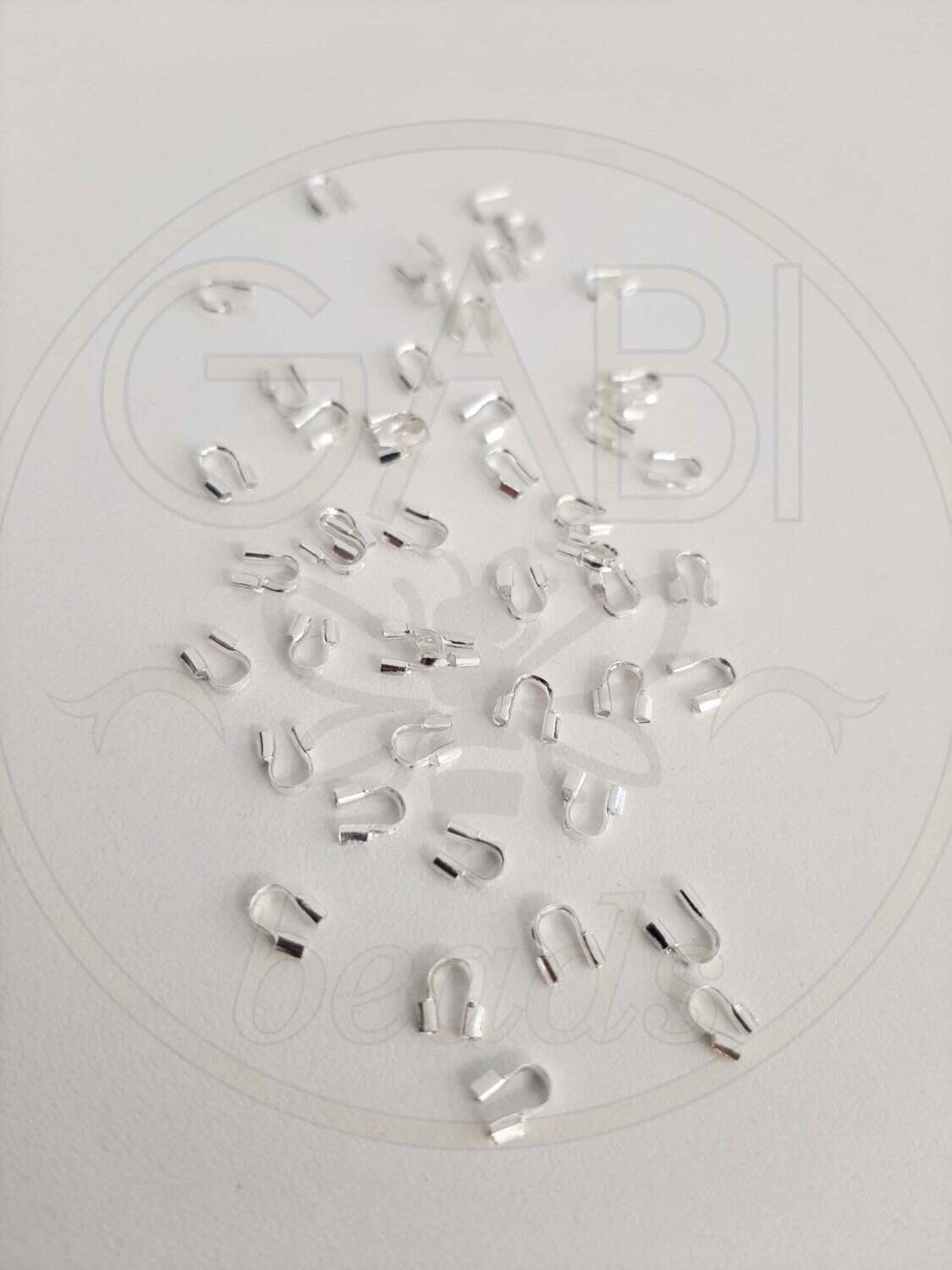 Pasagėlės, sidabro spalvos, 4x6mm, 4g