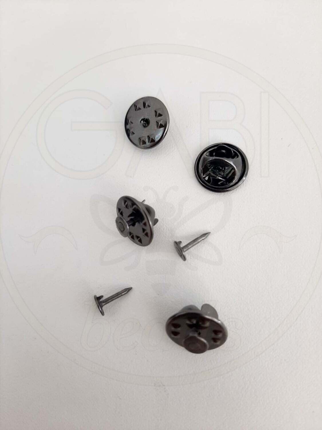 Detalės sagėms, tamsiai pilkos spalvos, 5mm, 8vnt