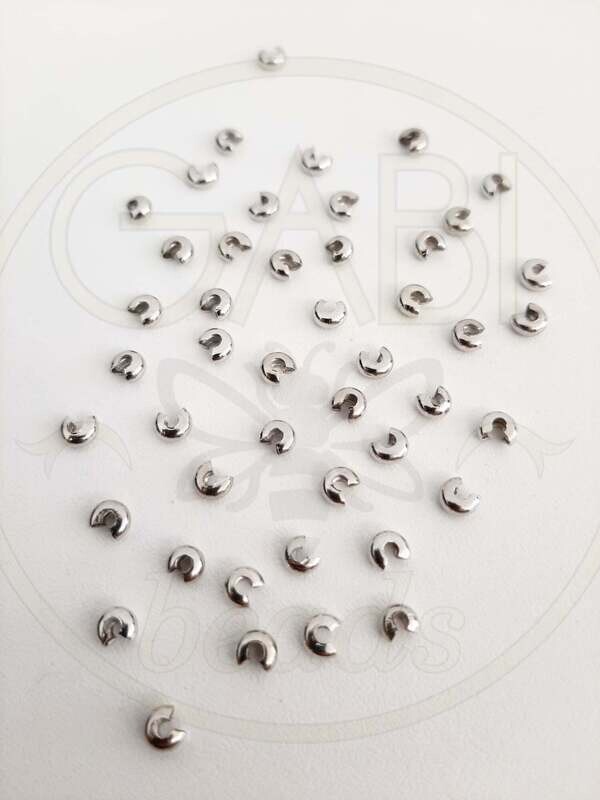 Paslepėjai c formos, plieno spalvos, 4x2,5mm, 50vnt