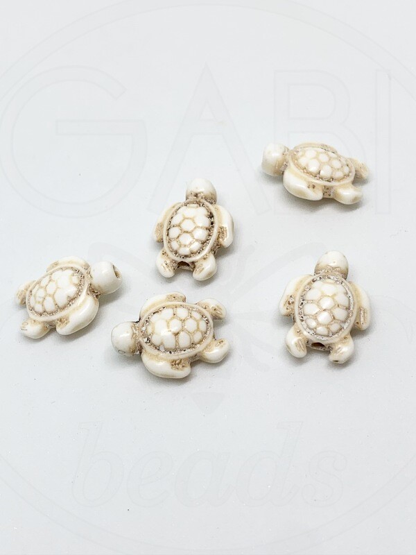 Hovlitas, VĖŽLYS, 19x15x7mm , smėlio spalvos, 3vnt