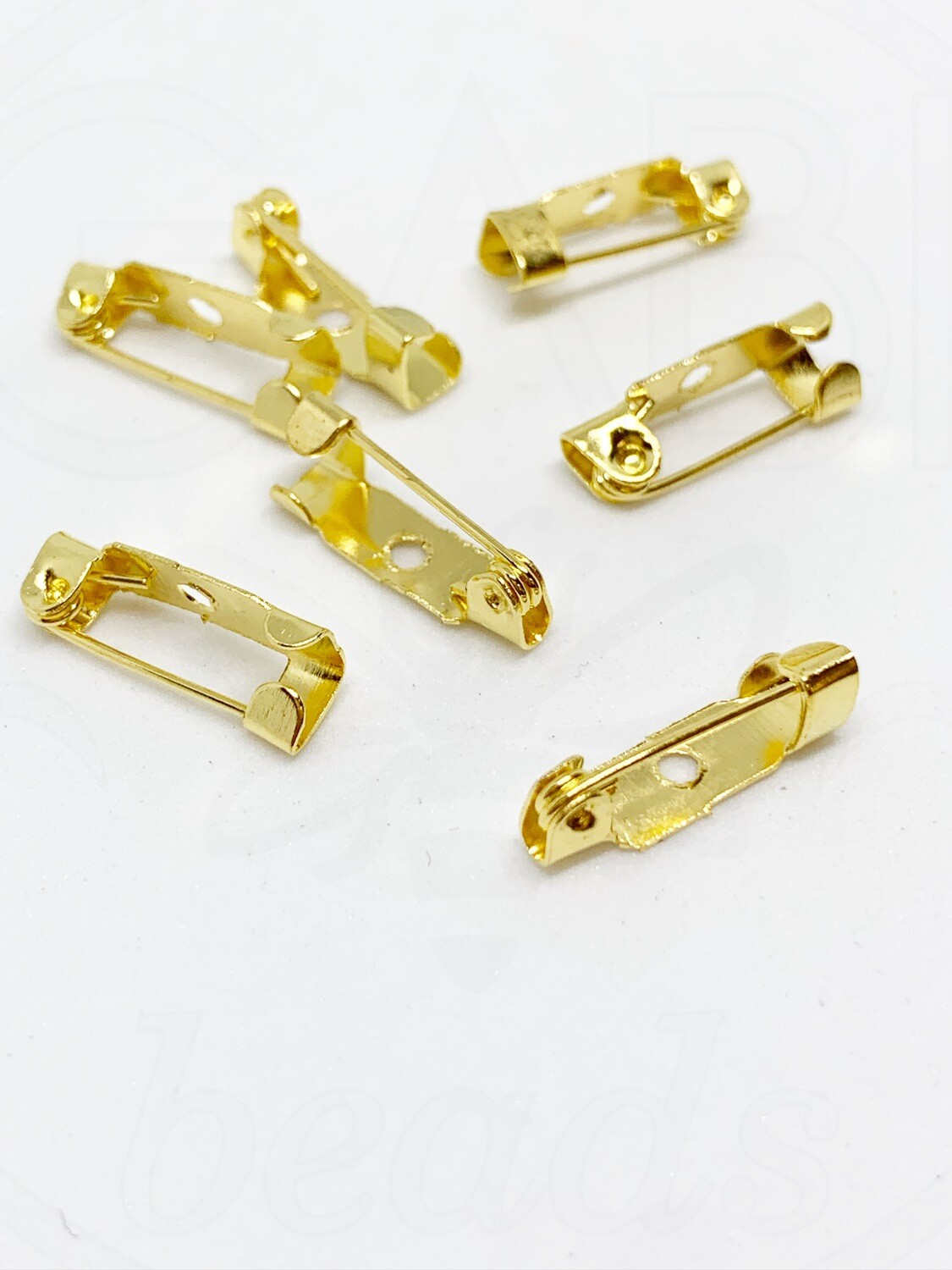 Detalės sagėms, aukso spalvos, 15x4mm, 20vnt