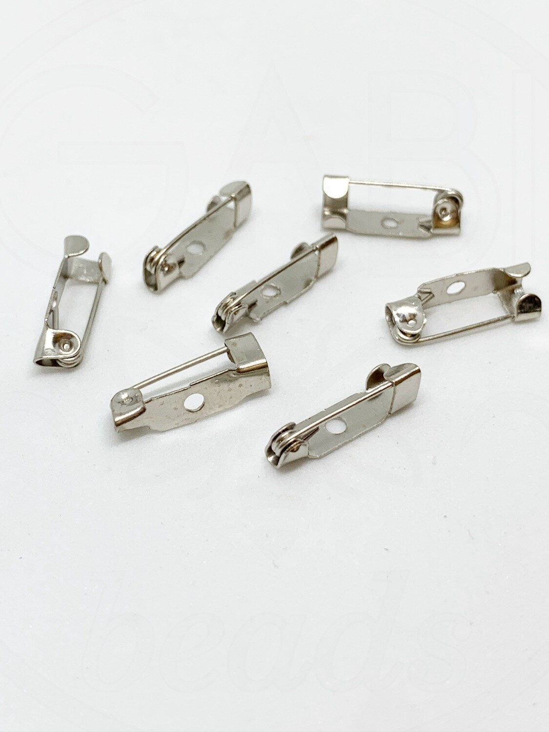 Detalės sagėms, plieno spalvos, 15x5x4.5mm, 20vnt