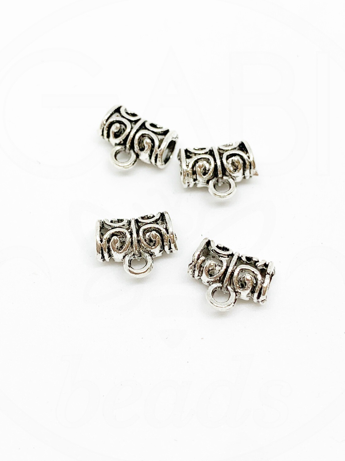 Intarpai,  plieno spalvos, 12x9x5mm, 10vnt