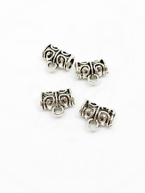 Intarpai,  plieno spalvos, 12x9x5mm, 10vnt