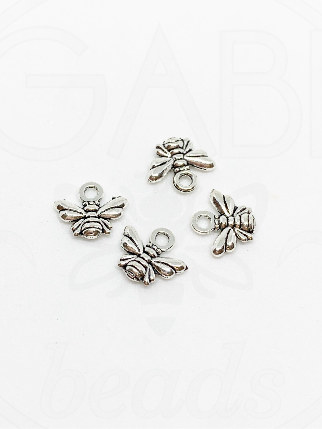 Pakabukas, sidabro spalvos 10x11x2mm, 6 vnt