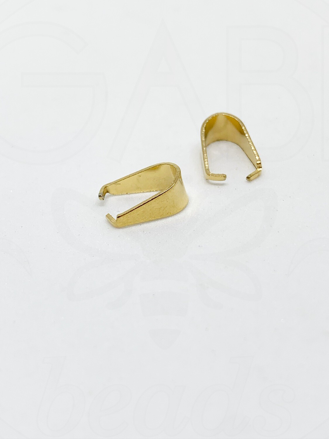Nerūdijančio plieno pakabuko laikyklis, aukso spalvos, 5x11mm, 2vnt