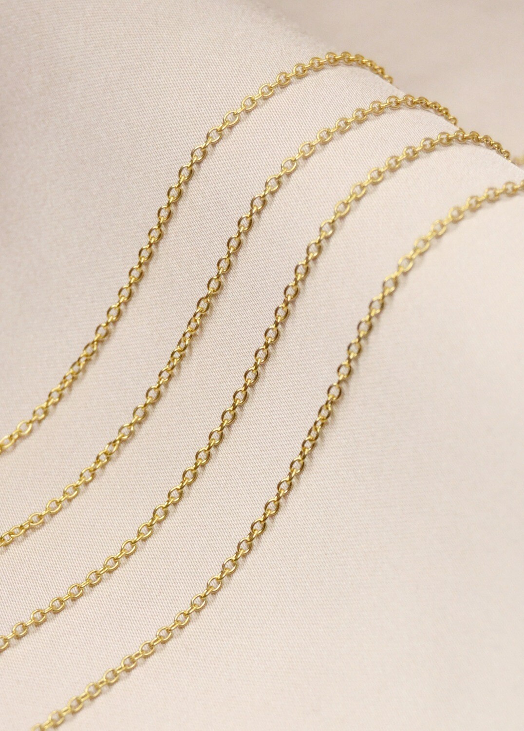Nerūdijančio plieno grandinėlė ,2,5mm, aukso spalvos, 10cm
