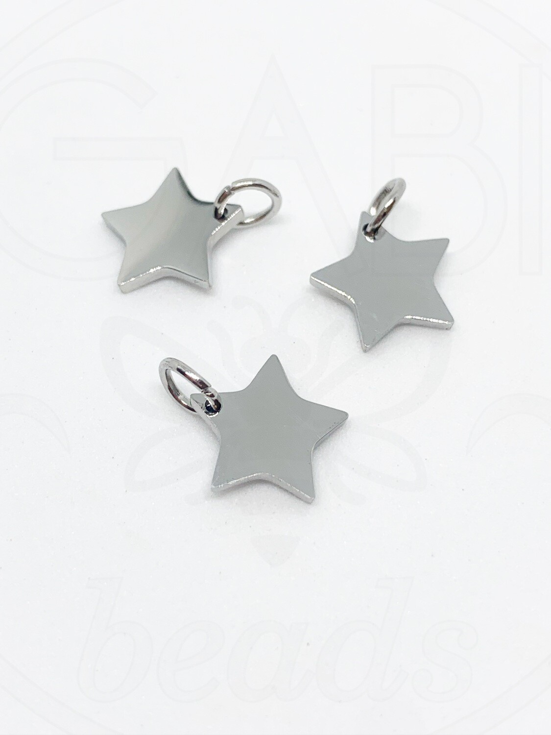 Nerūdijančio plieno pakabukas, plieno spalvos 10x1mm, 1 vnt