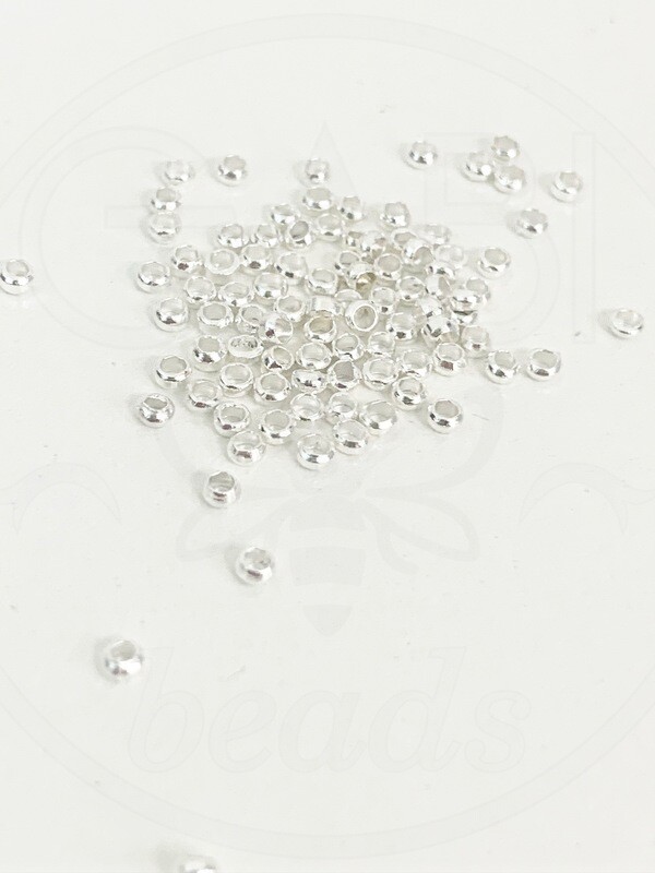 Spaustukai, sidabro spalvos, 2.5mm, 5g