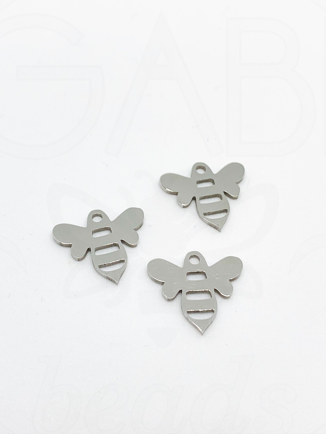 Nerūdijančio plieno pakabukas, plieno spalvos 13x14x1mm, 1 vnt