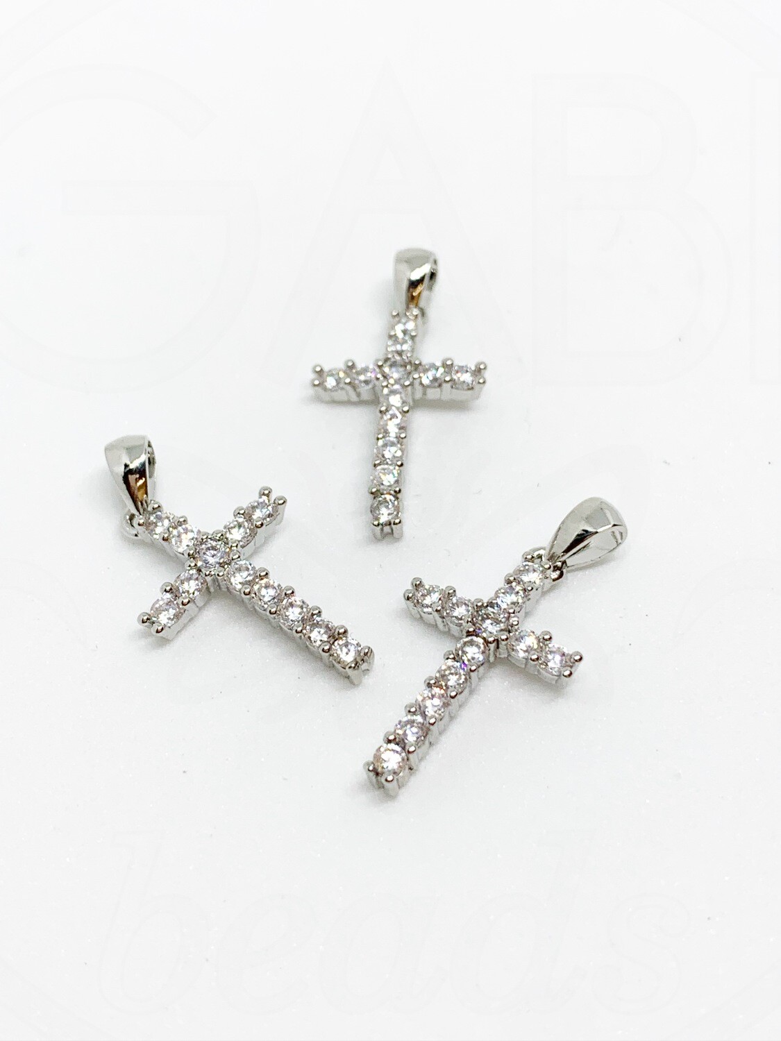 Nerūdijančio plieno pakabukas su cirkonio akutėmis, sidabro spalvos, 21x12x3mm , 1 vnt
