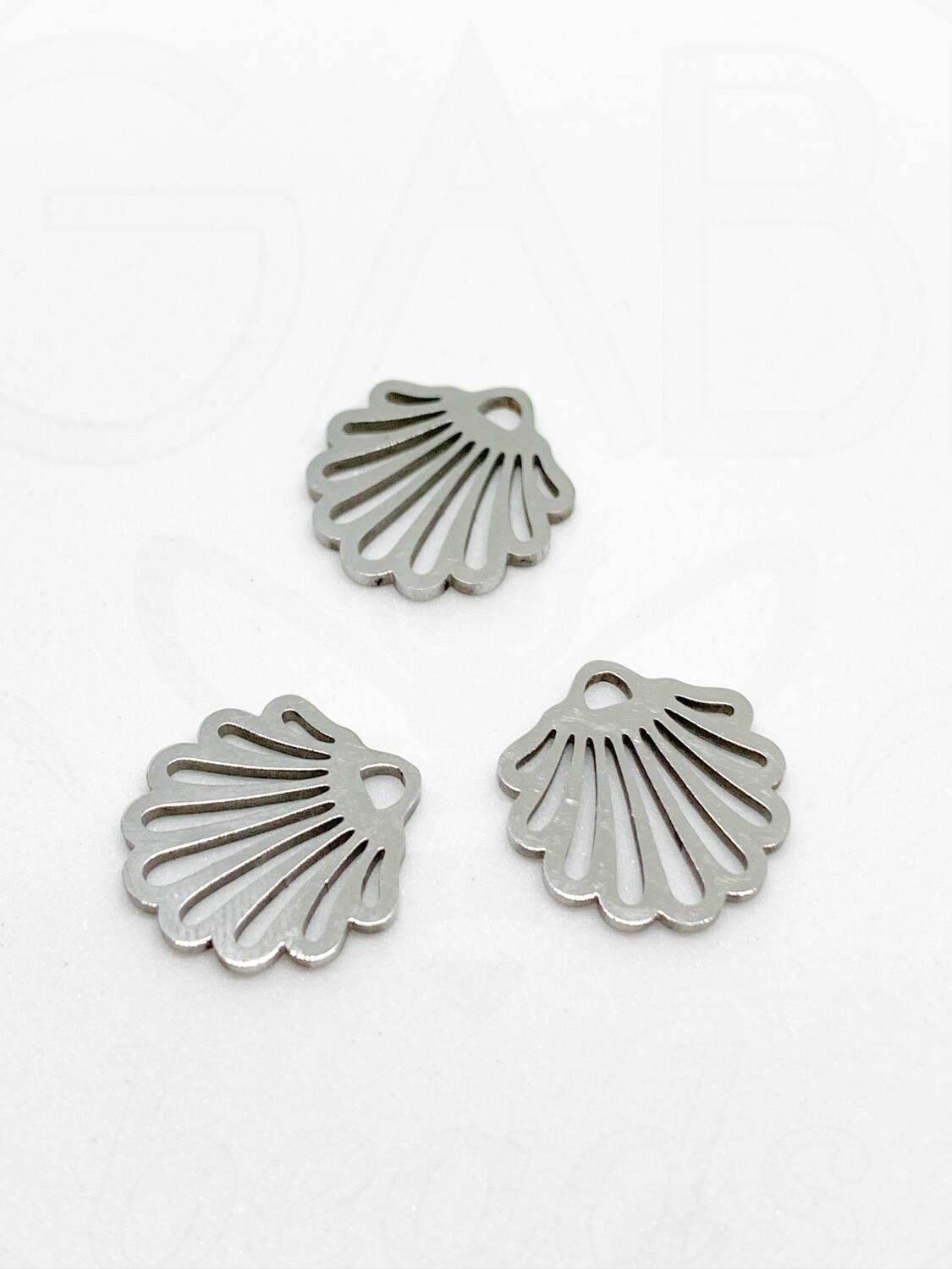 Nerūdijančio plieno pakabukai, plieno spalvos 14x13mm, 1 vnt