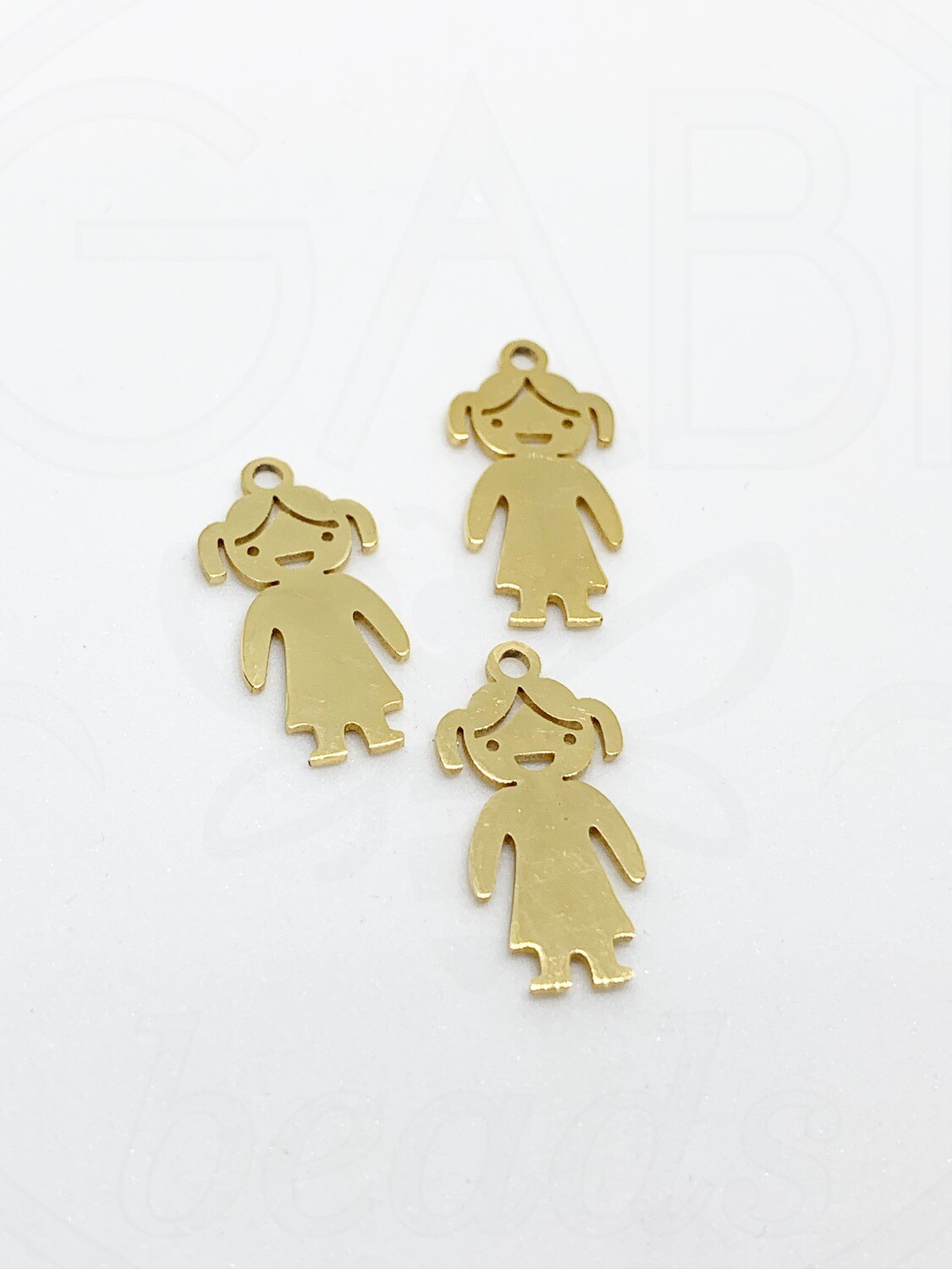 Nerūdijančio plieno pakabukai, aukso spalvos 10,2x20,3mm, 1vnt