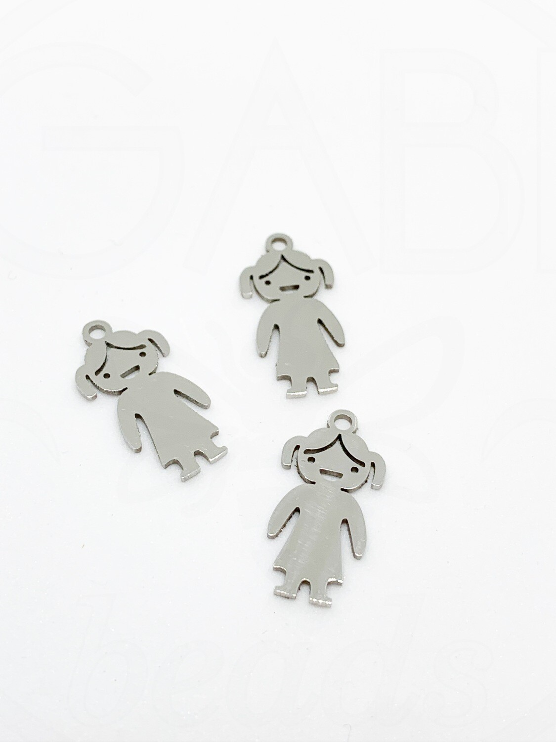 Nerūdijančio plieno pakabukai, plieno spalvos 10,2x20,3mm, 1vnt