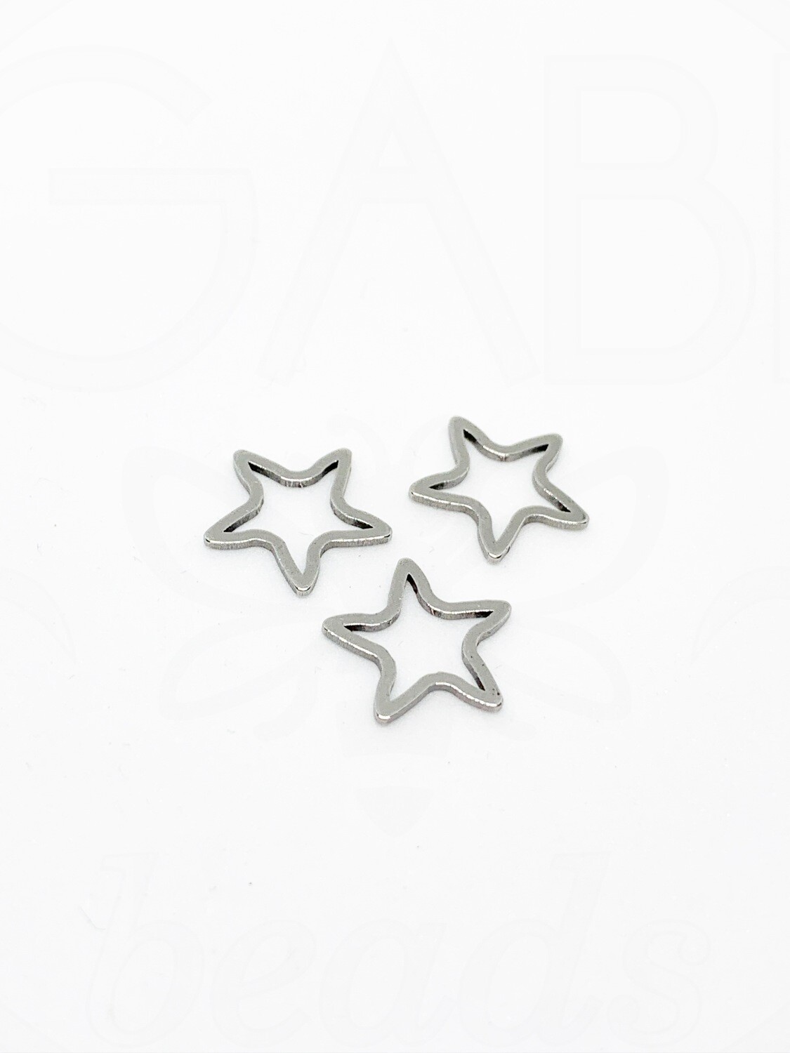 Nerūdijančio plieno pakabukai, plieno spalvos 13mm, 1 vnt