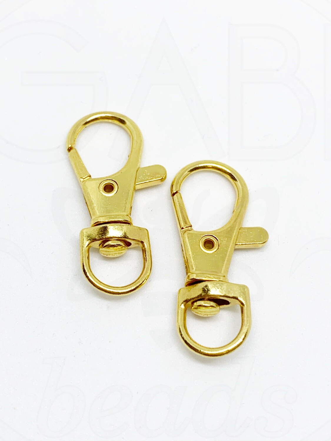 Karabinai, aukso spalvos, 35x17x7mm , 2vnt