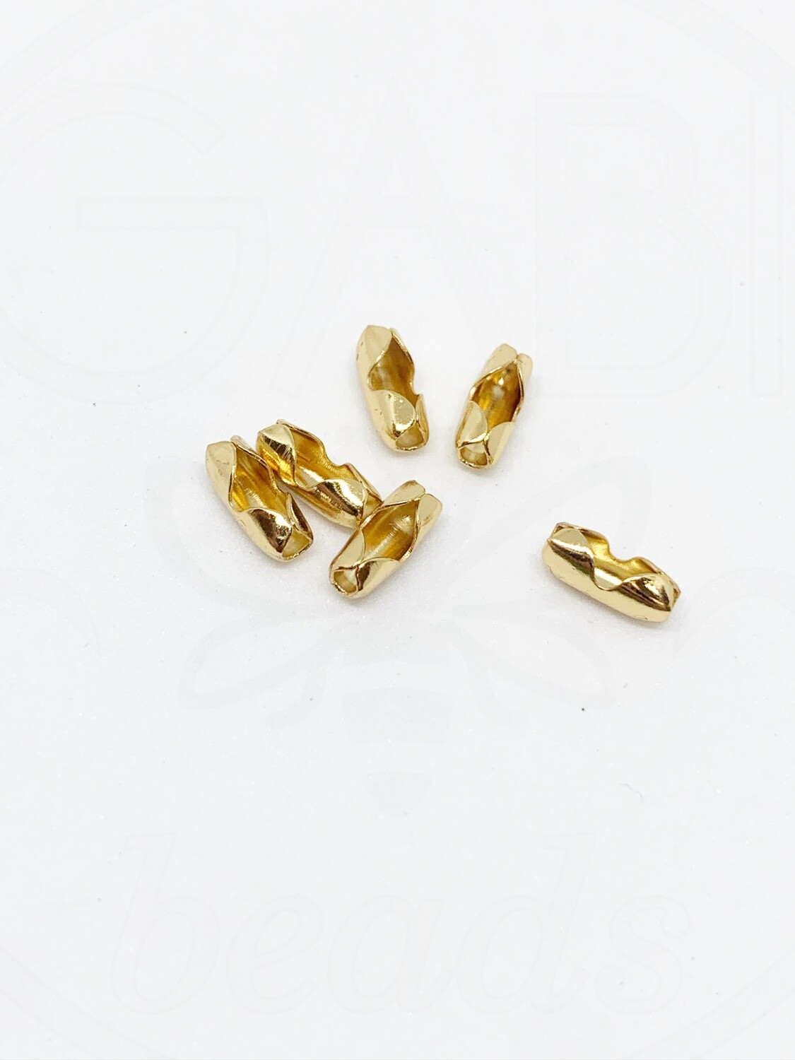 Nerūdijančio plieno sujungimai, aukso spalvos, 9×3.5mm, 5vnt