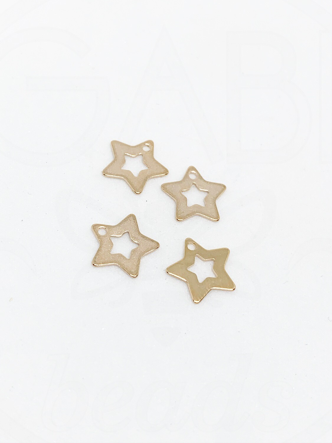 Nerūdijančio plieno pakabukai, rose gold spalvos 10mm, 2 vnt