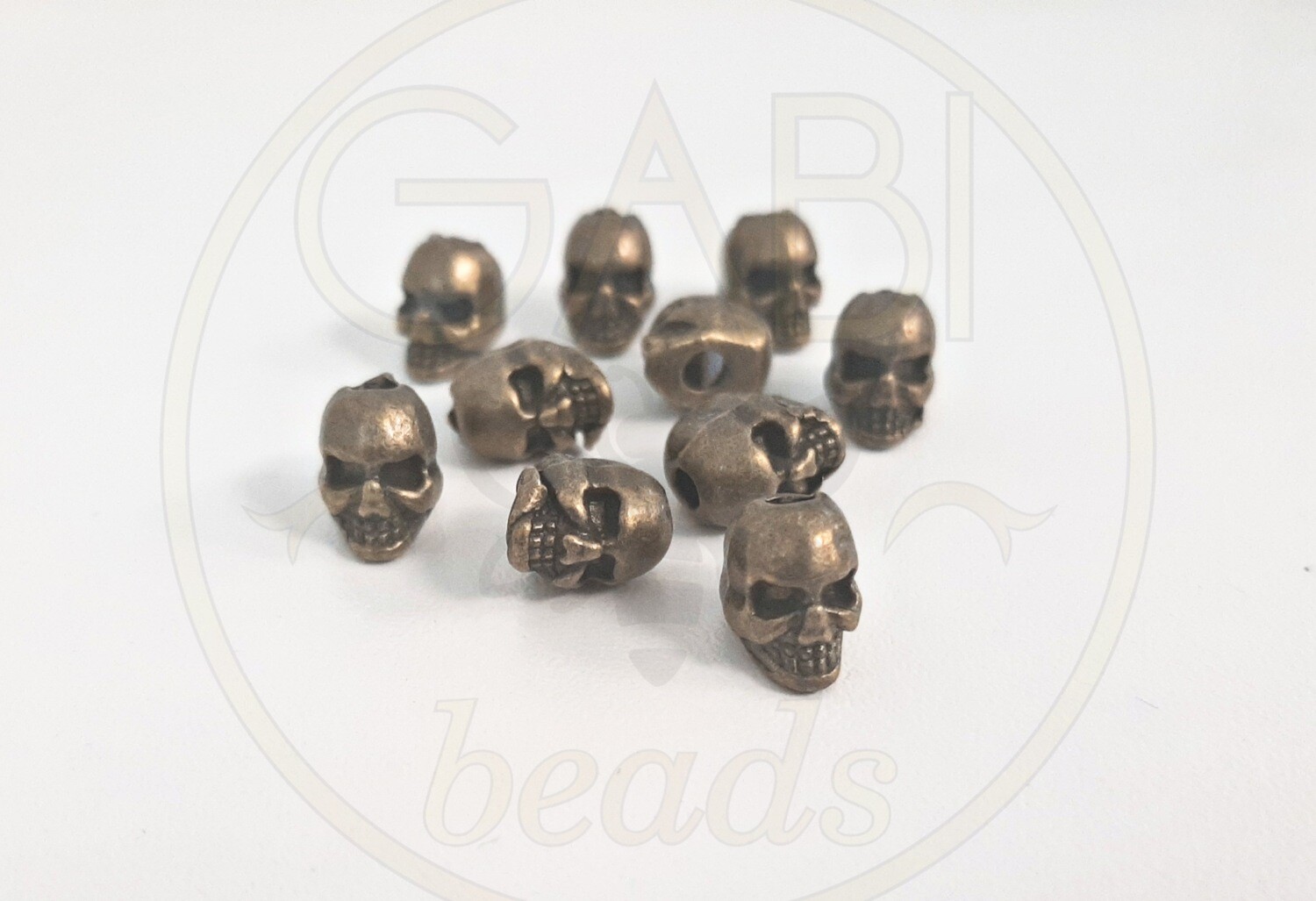 Intarpai,  žalvarios spalvos, 10x7x9mm, 4vnt