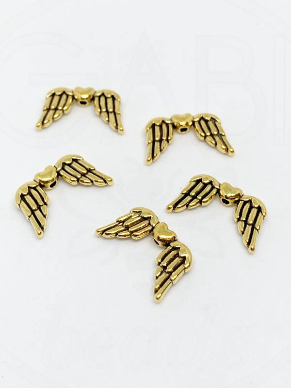 Intarpai, aukso spalva, 11x18,5x3,5mm, 10vnt