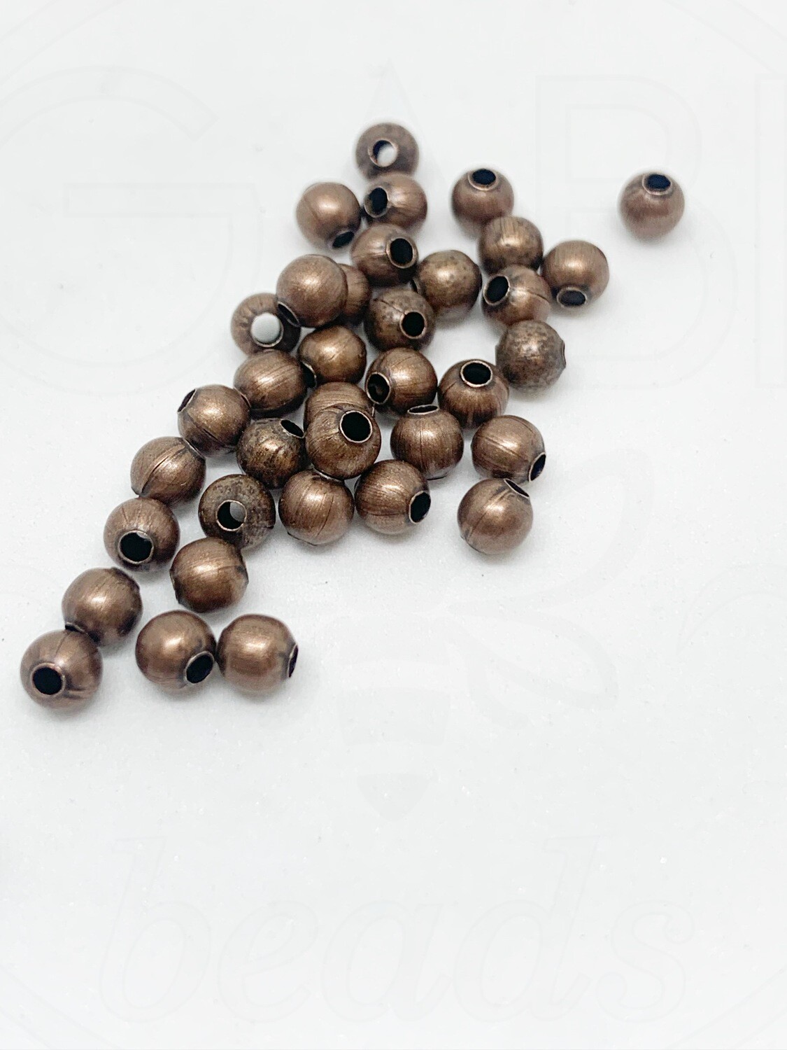 Intarpai, bronzos spalvos, 4mm, 100vnt
