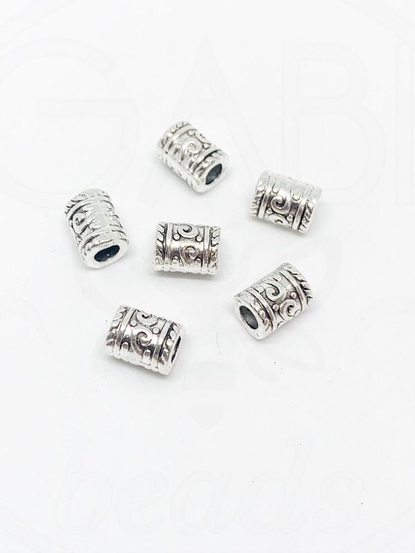 Intarpai, plieno spalvos, 9x7mm, 6vnt