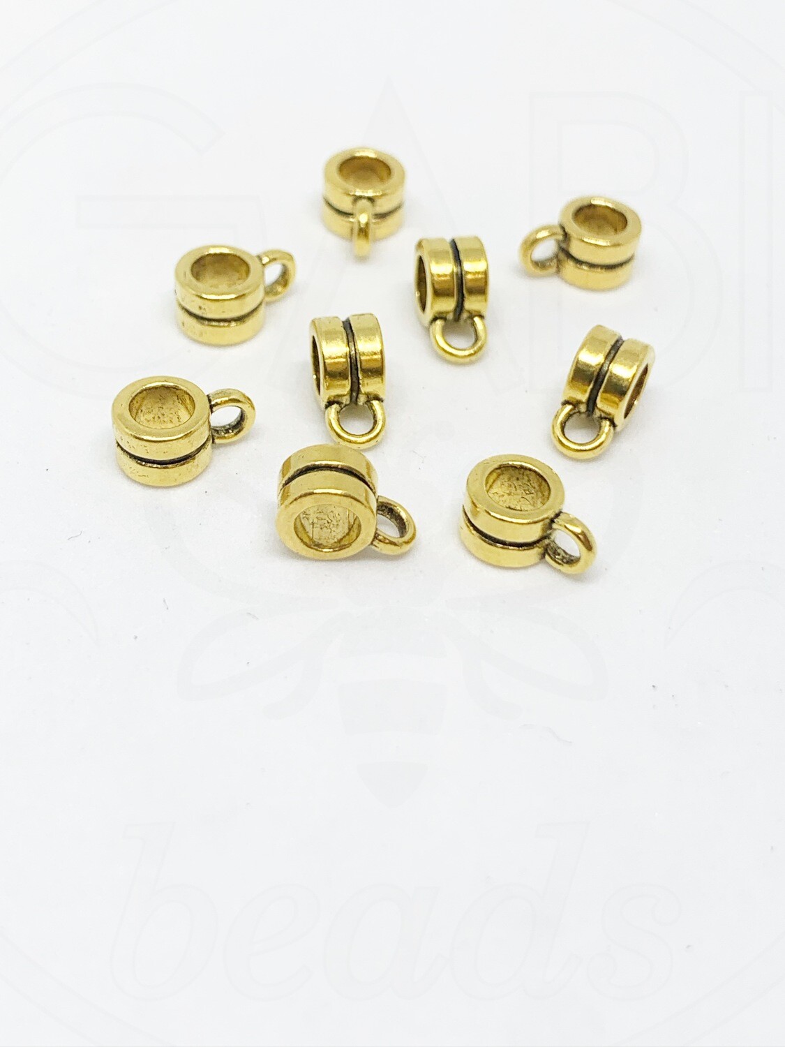 Intarpai, aukso spalvos, 4x6mm, 15vnt