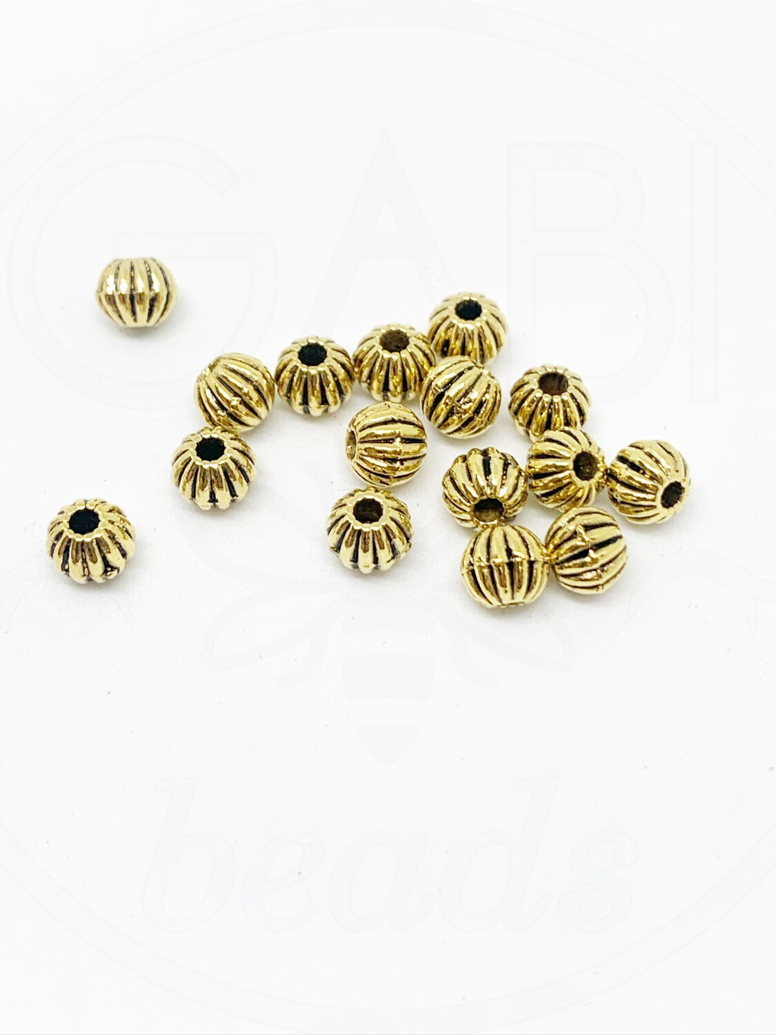 Intarpai, aukso spalvos, 6mm, 12vnt