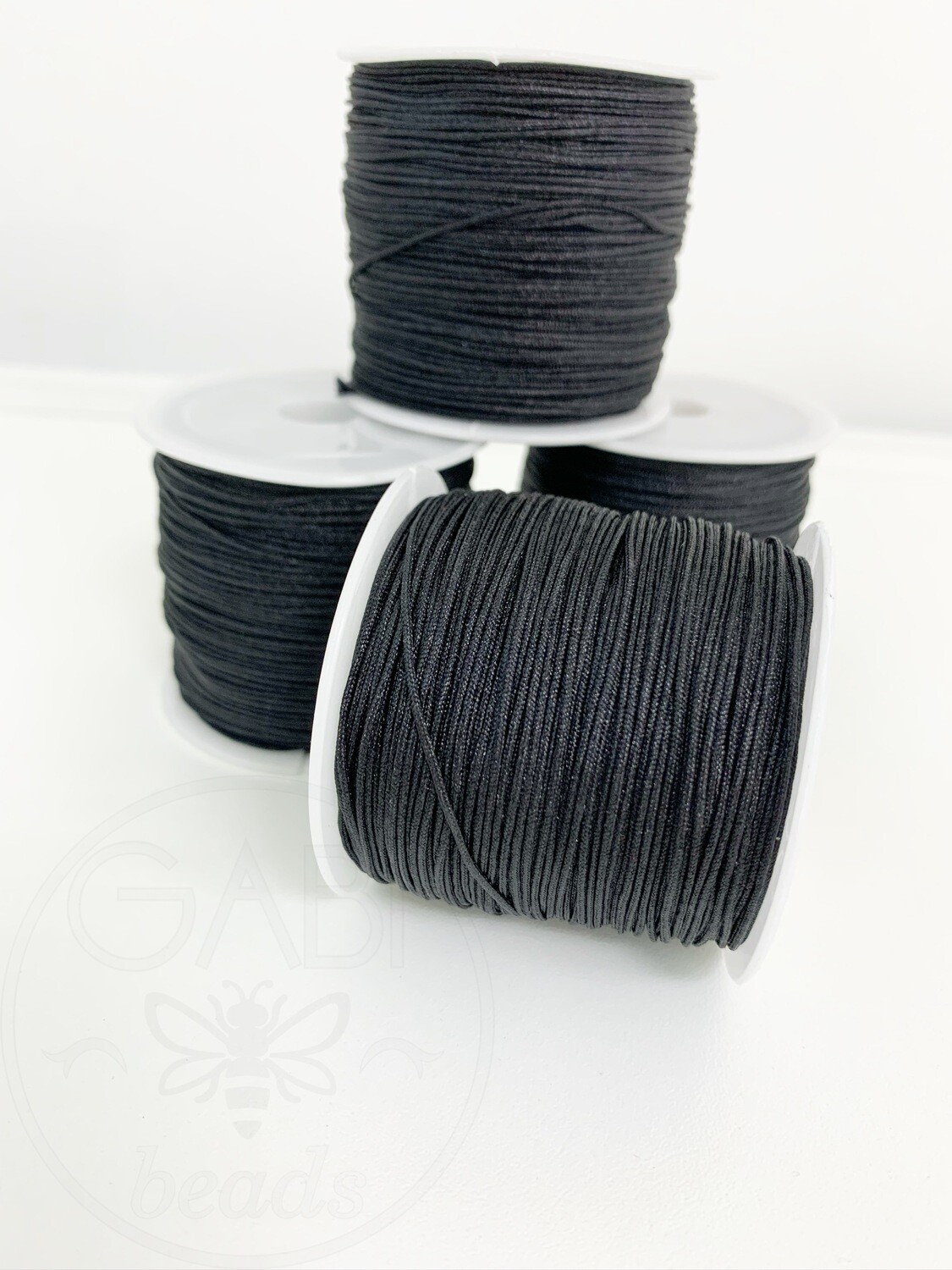 Nailoninis siūlas, 0,8mm, juodos spalvos, 100m ritė.