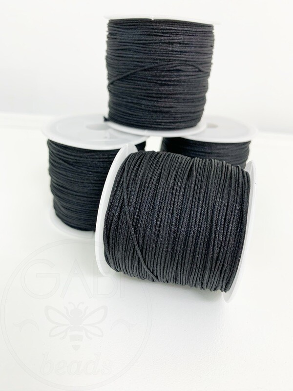 Nailoninis siūlas, 0,8mm, juodos spalvos, 100m ritė.