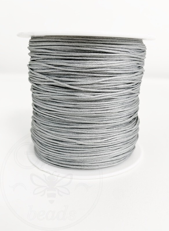 Nailoninis siūlas, 0,8mm, pilkos spalvos, 100m ritė.