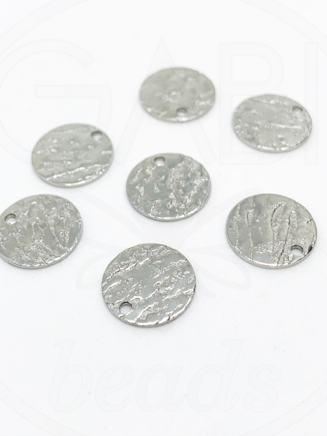 Nerūdijančio plieno pakabukas, plieno spalvos, 12x1mm, 1 vnt