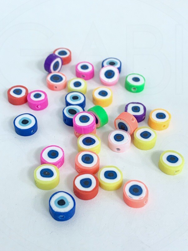 Polimerinio molio karoliukai, MIX spalva, 10.5~11x5mm,  6vnt