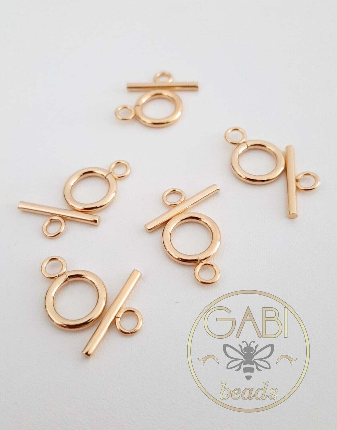 Nerūdijančio plieno užsegimas, aukso spalvos 16x12x2mm, 1 vnt