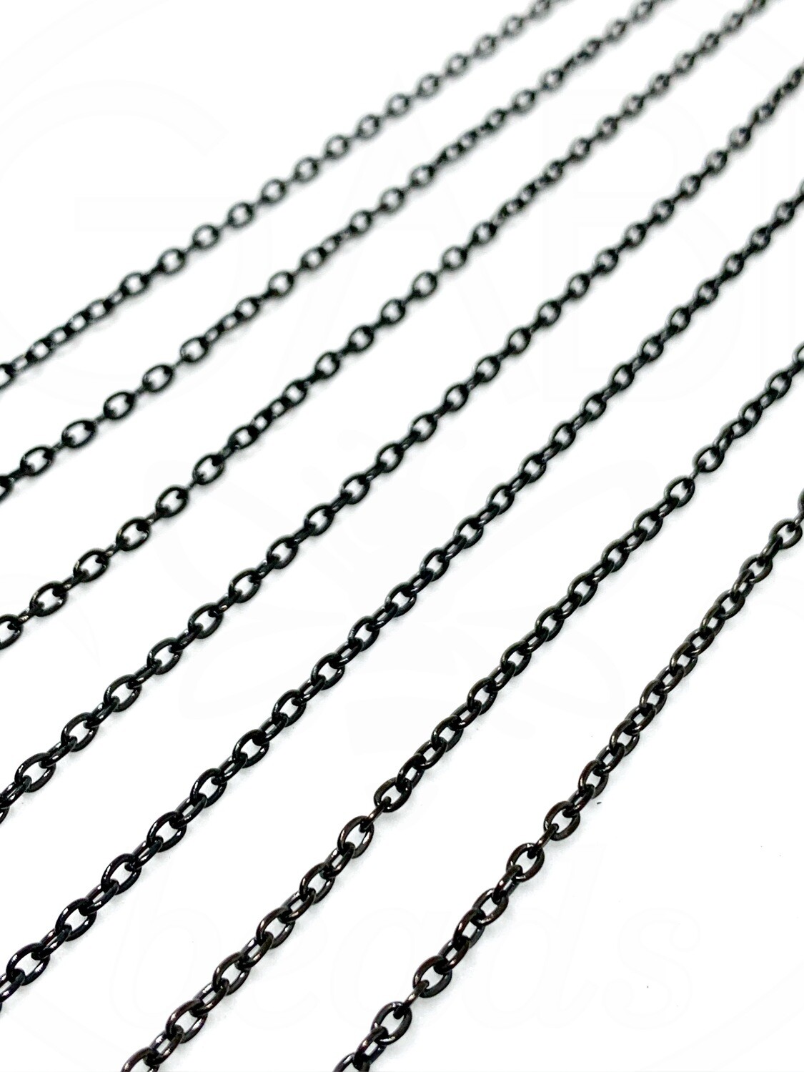 Nerūdijančio plieno grandinėlė , 2,5mm, juodos spalvos, 10cm