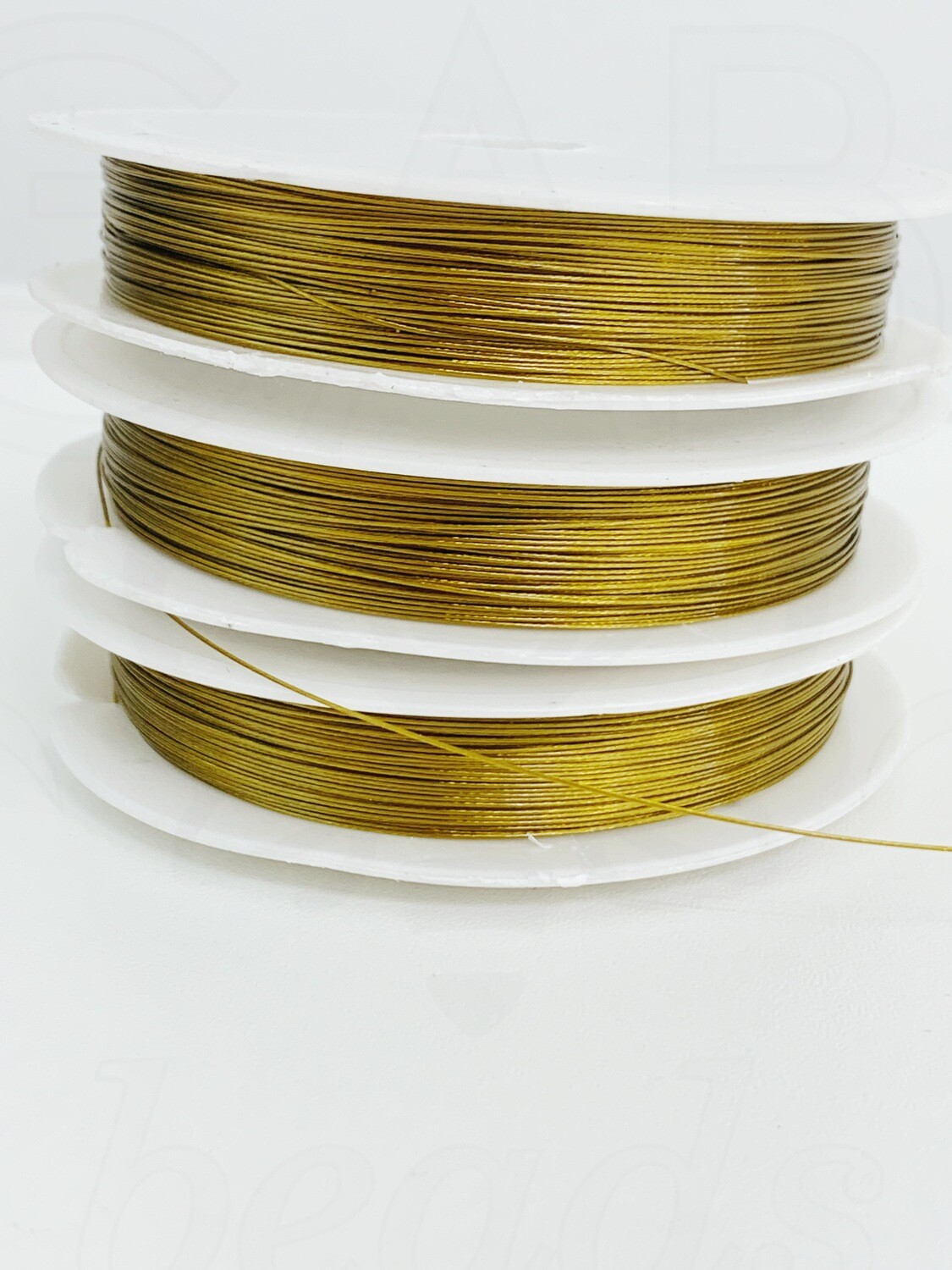 Nerūdijančio plieno troselis, aukso spalvos, storis 0,38mm, 40m