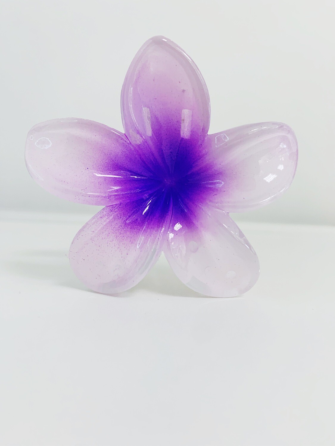 Plastikinis plaukų segtukas, Gėlė, violetinės spalvos, 74x79x45mm