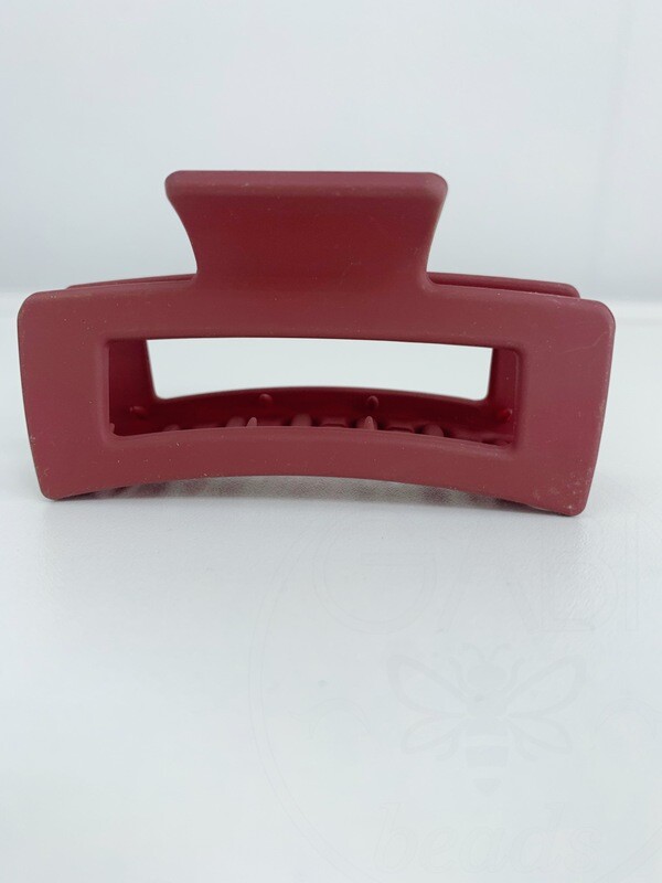 Plastikinis plaukų segtukas, bordo spalvos, 44x88x39mm