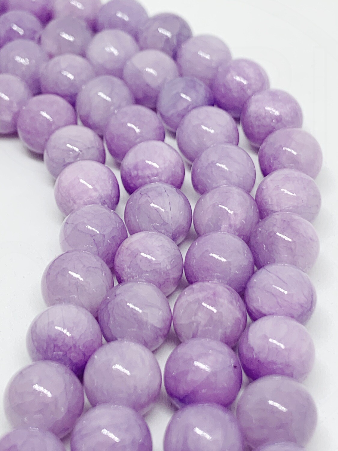 Žadeitas, 8mm,  violetinės spalvos,  40cm juosta