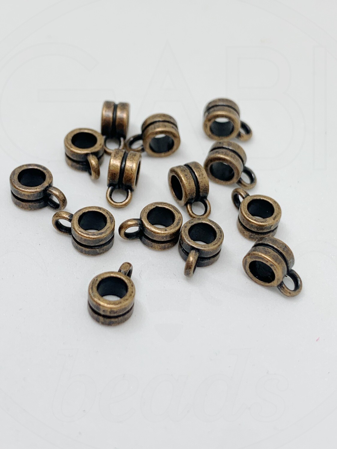 Intarpai, bronzos spalvos, 4x6mm, 15vnt
