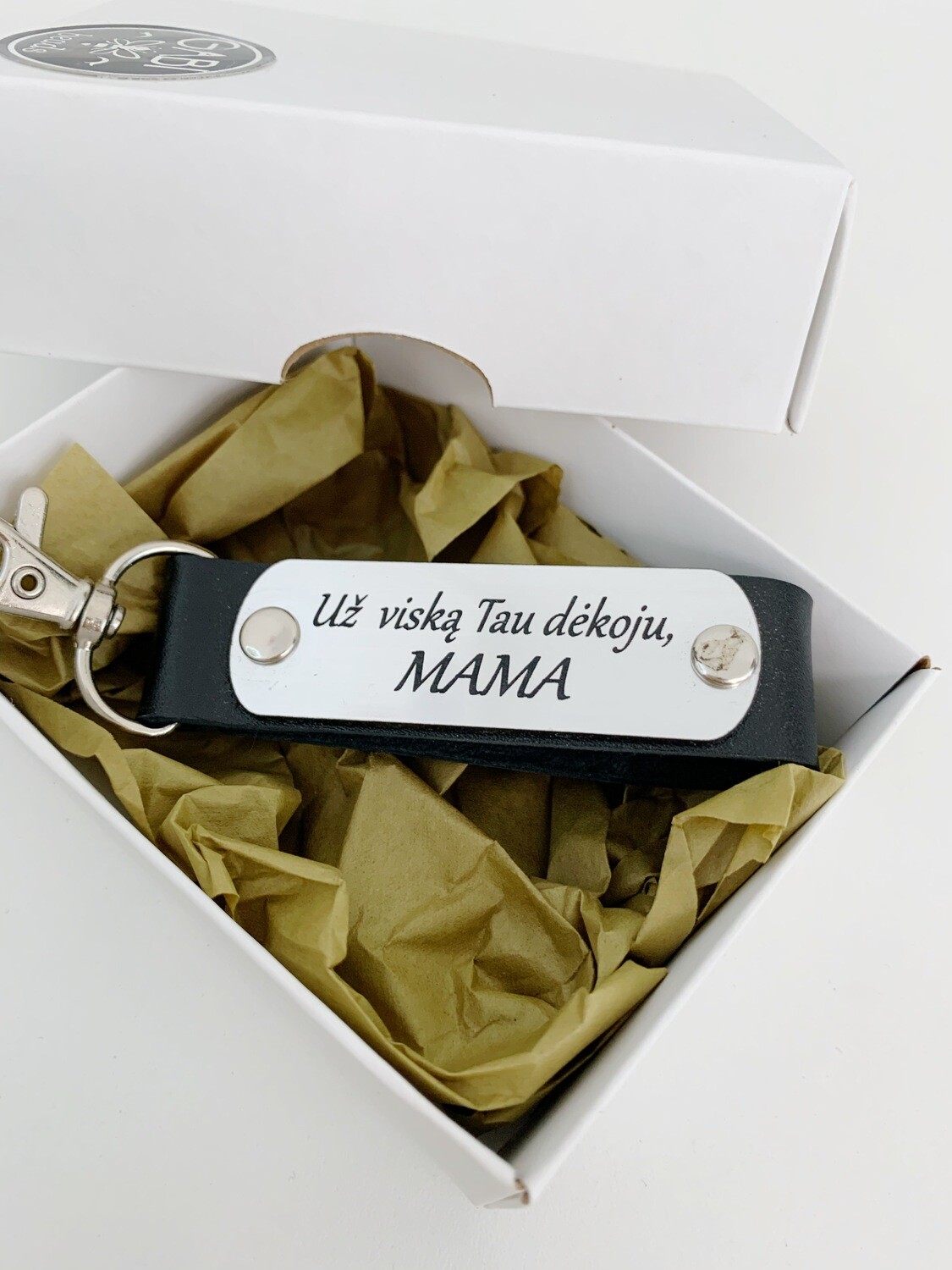 Odinis raktų pakabukas &quot;Už viską Tau dėkoju, MAMA&quot;