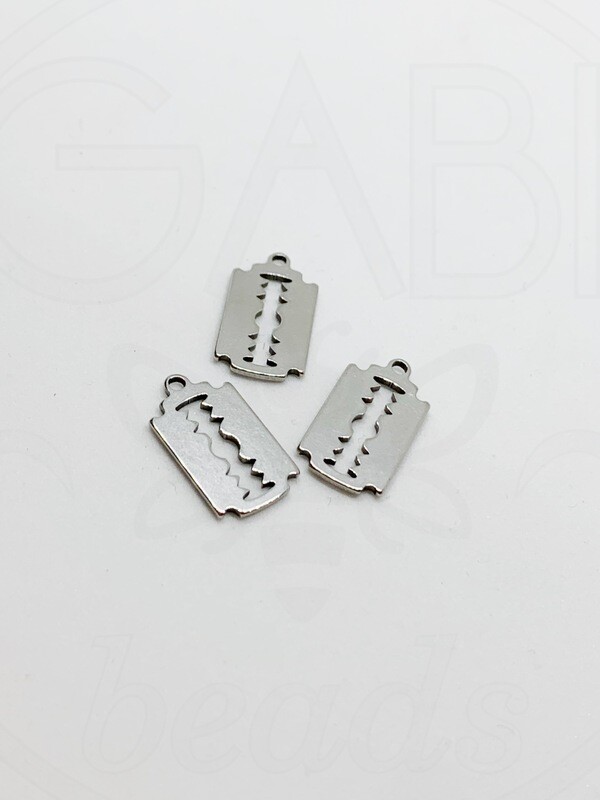 Nerūdijančio plieno pakabukas, plieno spalvos 17,9x9,9mm, 1 vnt
