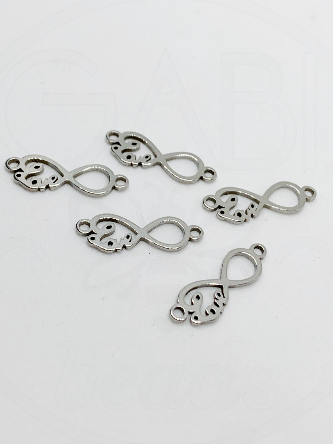 Nerūdijančio plieno pakabukas, plieno spalvos 20,8x7mm, 1 vnt