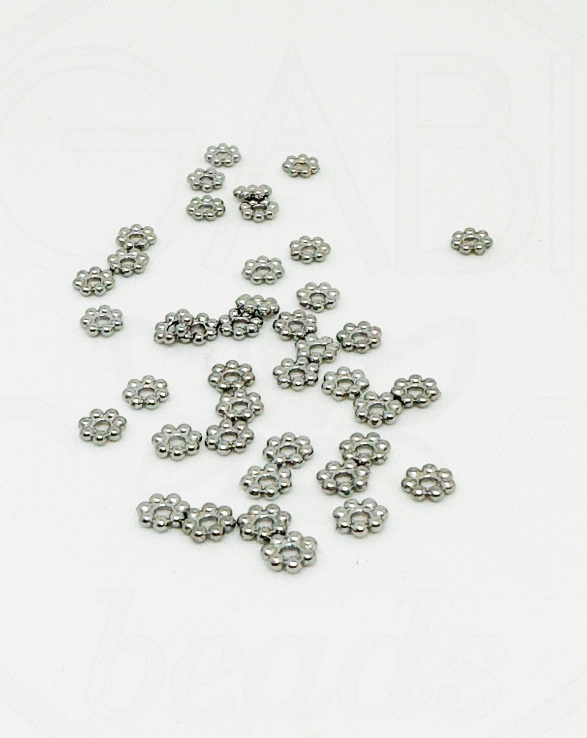 Nerūdijančio plieno intarpai, plieno spalvos, 5x1,3mm, 10vnt