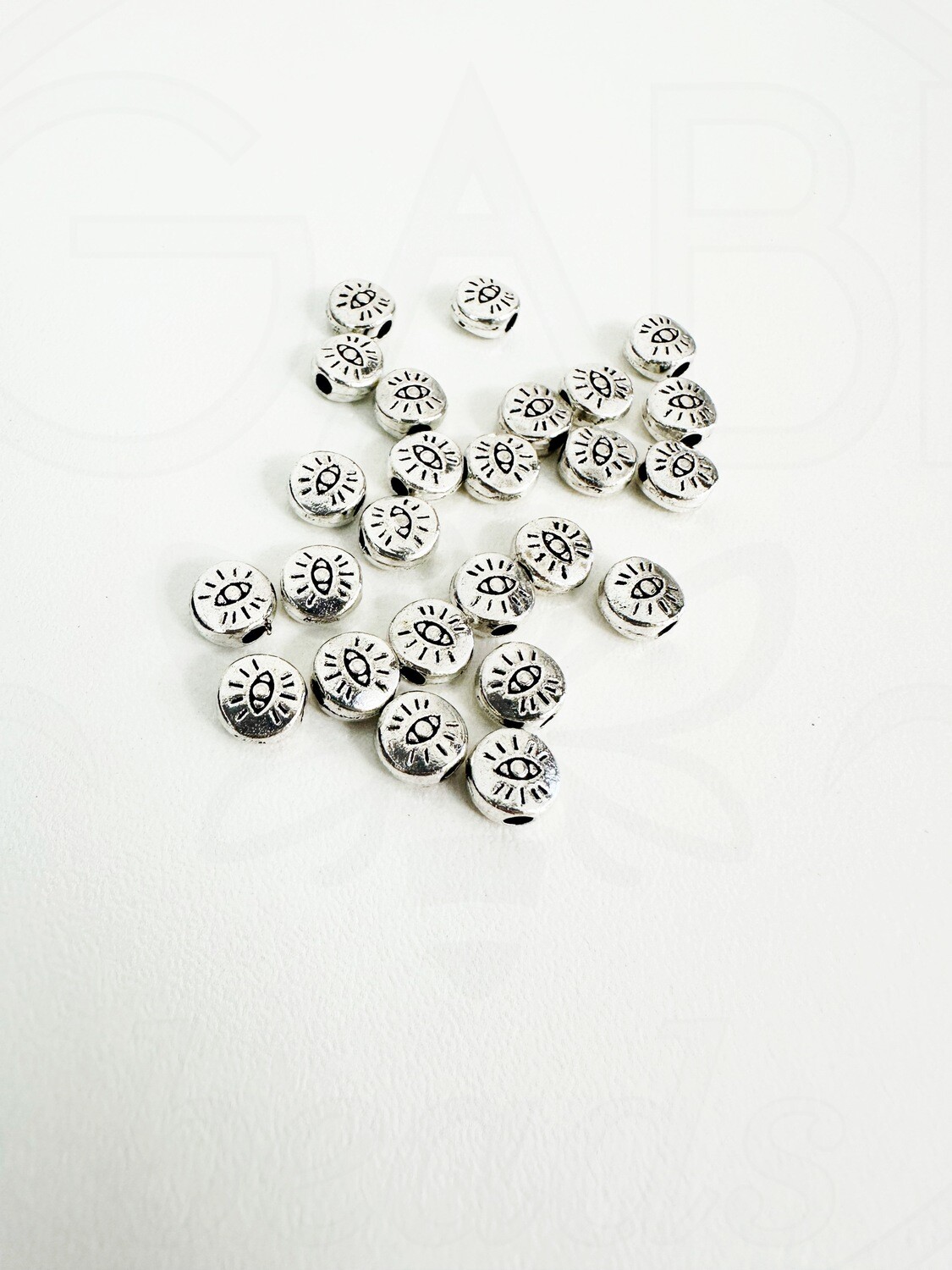 Intarpai, sidabro spalvos, 6x3mm, 18vnt