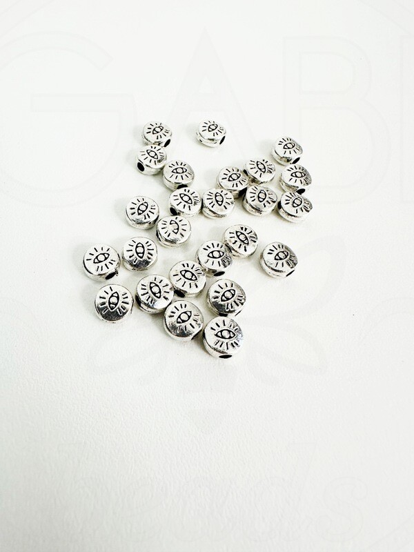 Intarpai, sidabro spalvos, 6x3mm, 18vnt