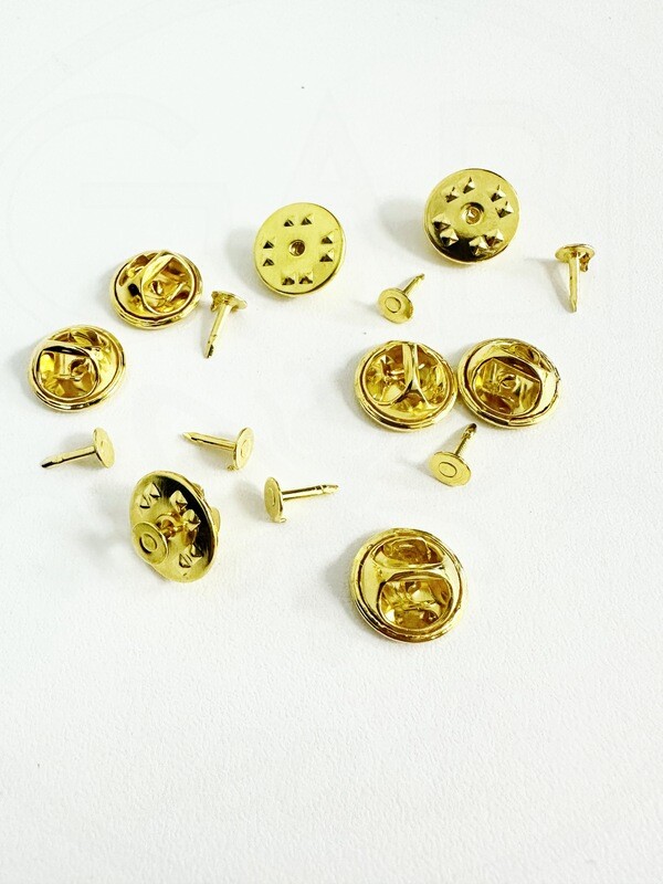 Detalės sagėms, aukso spalvos, 4,5mm, 8vnt